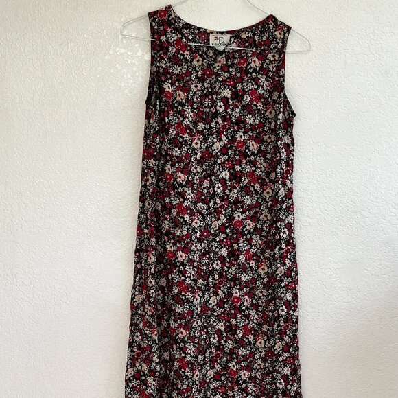 Vintage Ditsy Floral Sleeveless Casual Shift‎ Tank dress by Ease Sport Size 10 - Picture 1 of 7